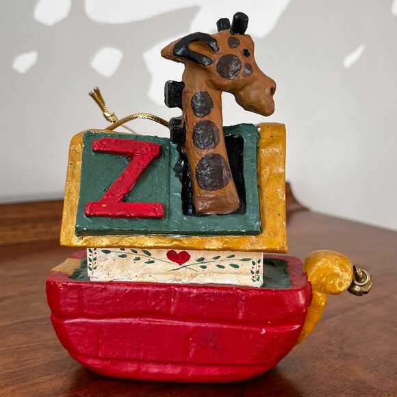 House of Hatten Noah's Ark Giraffe Two by Two Ornament Vintage 1994 Folk Art - Picture 3 of 12